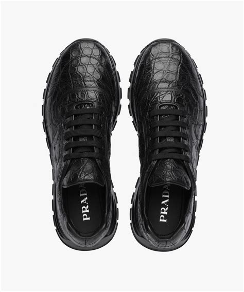 steezy alligator sneakers prada|prada leather sneakers.